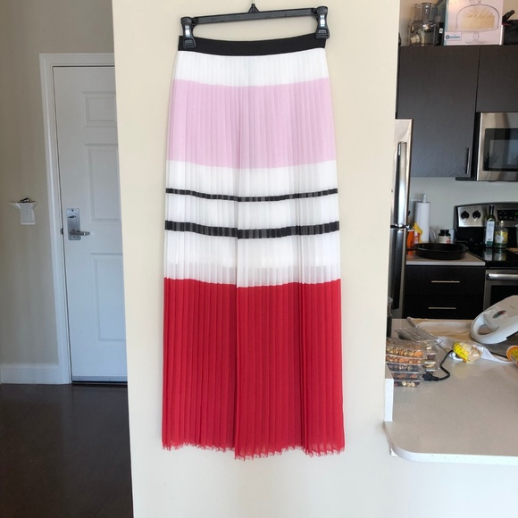 n/nicholas Color Block Pleated Midi Skirt NWT! - Picture 3 of 5